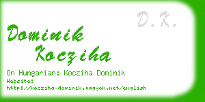 dominik kocziha business card